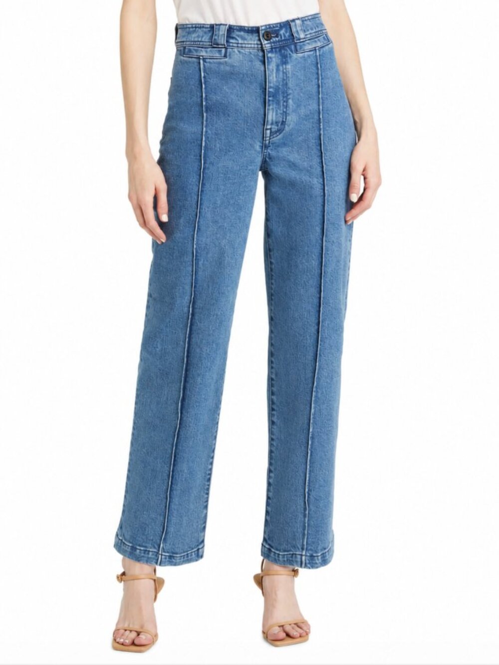 Madewell The Perfect Vintage Pintuck High Waist Wide Leg Jeans - Picture 3 of 9